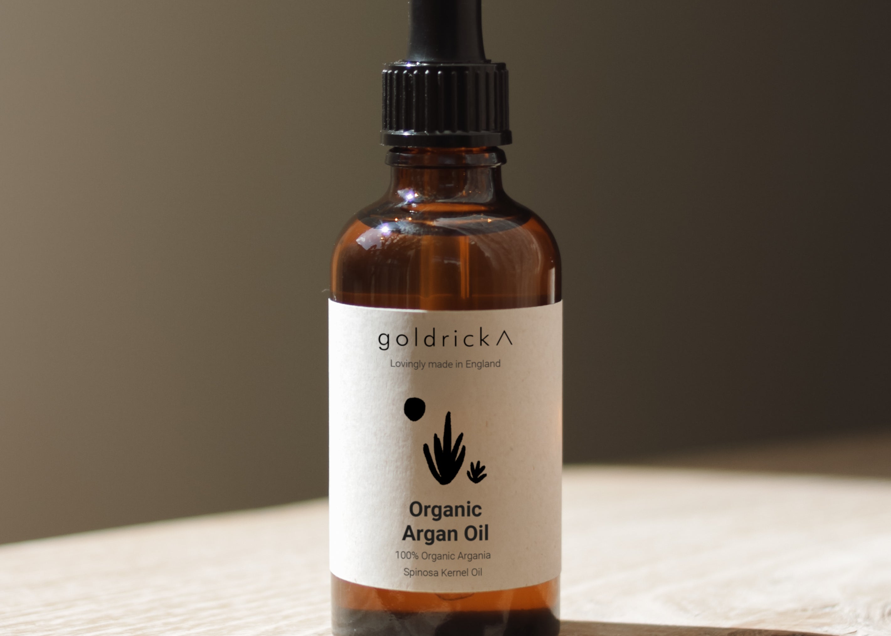 Organic Argan Oil by Goldrick. Organic Skincare, Natural Ingredients. Perfect for eco-conscious consumers.