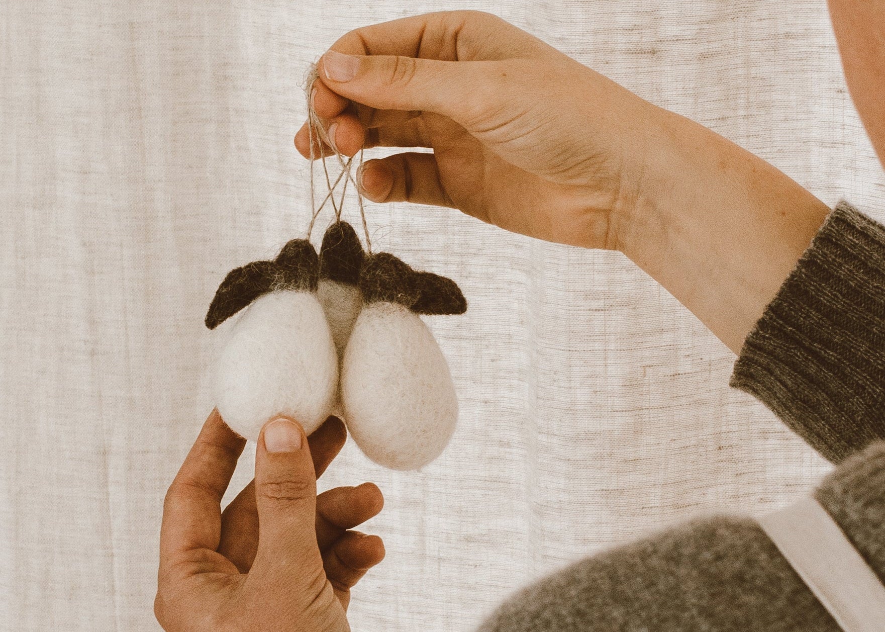 Little White Pear | Natural Wool by Goldrick. Handmade Gifts, Gifting. Perfect for eco-conscious consumers.