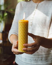 Honeycomb Beeswax Tall Pillar Candle